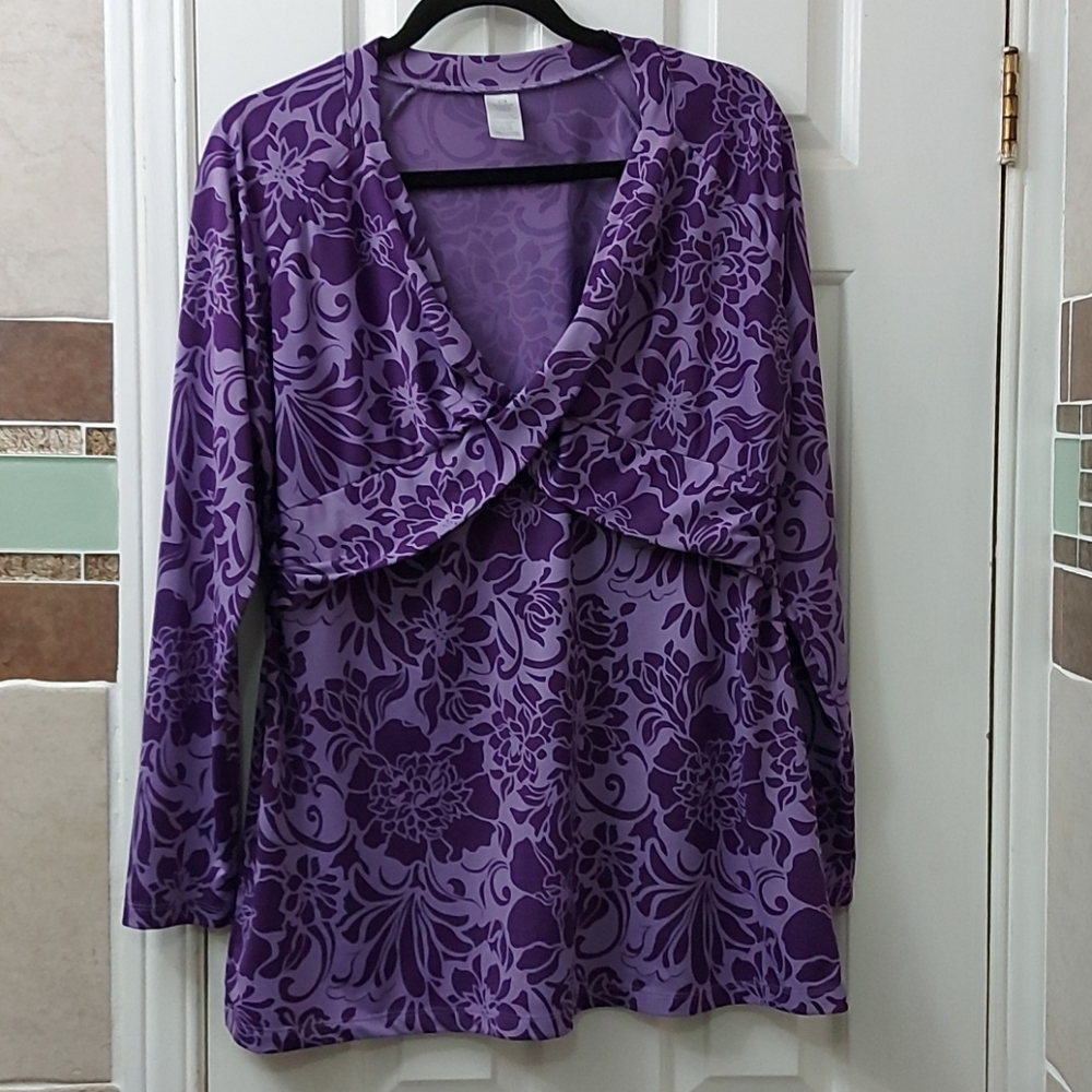 Purple tunic top size L